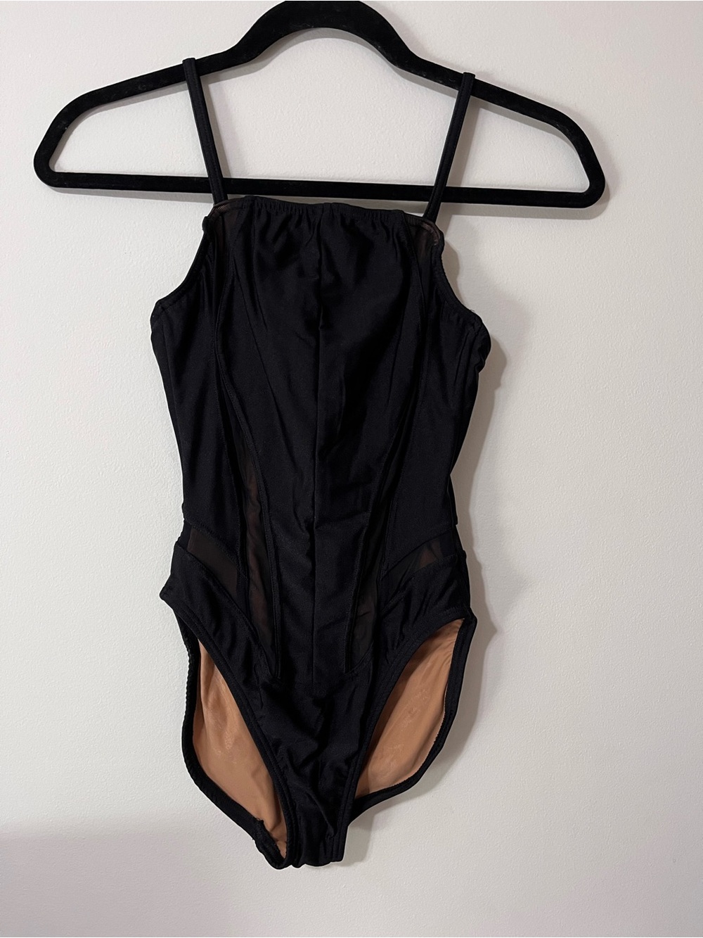 10TH HOUSE Black One Piece Bodysuit Leotard Dance Costume Adult Az Small EUC